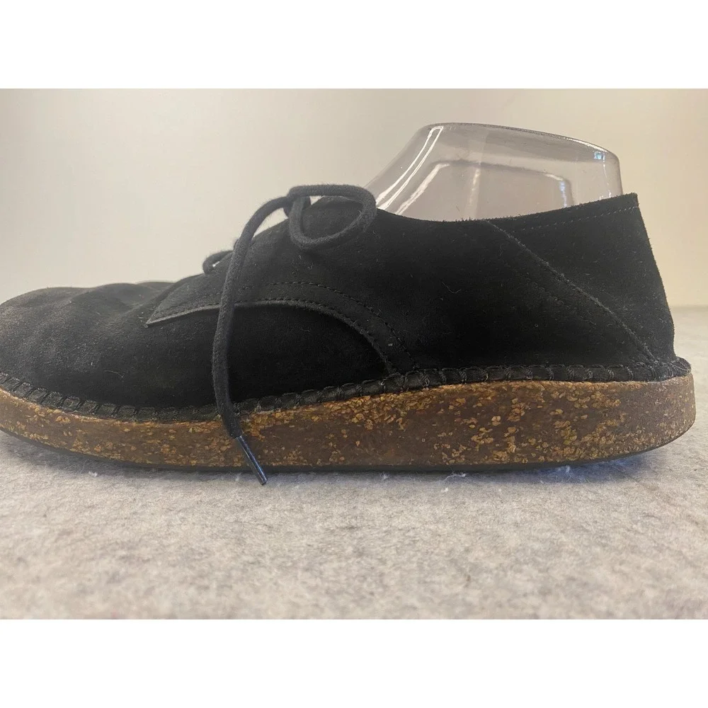 Birkenstock Gary Black Suede Lace Up Flat Oxfords Shoes Men 8 Women 10 EU 41